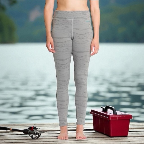 Grundens x Salmon Sisters Maris Fleece Fishing Legging in Metal Gray XXL - Picture 1 of 9